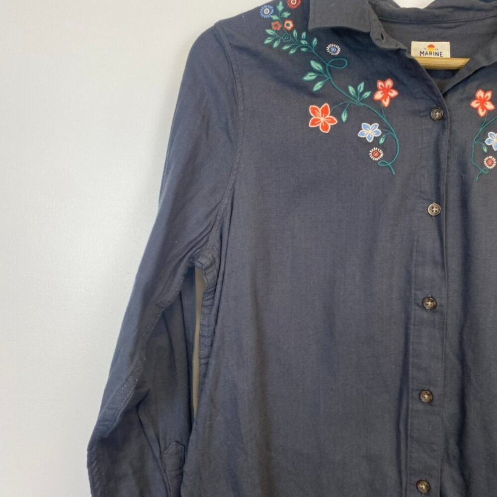 Marine Layer Embroidered Button Down - Picture 7 of 11